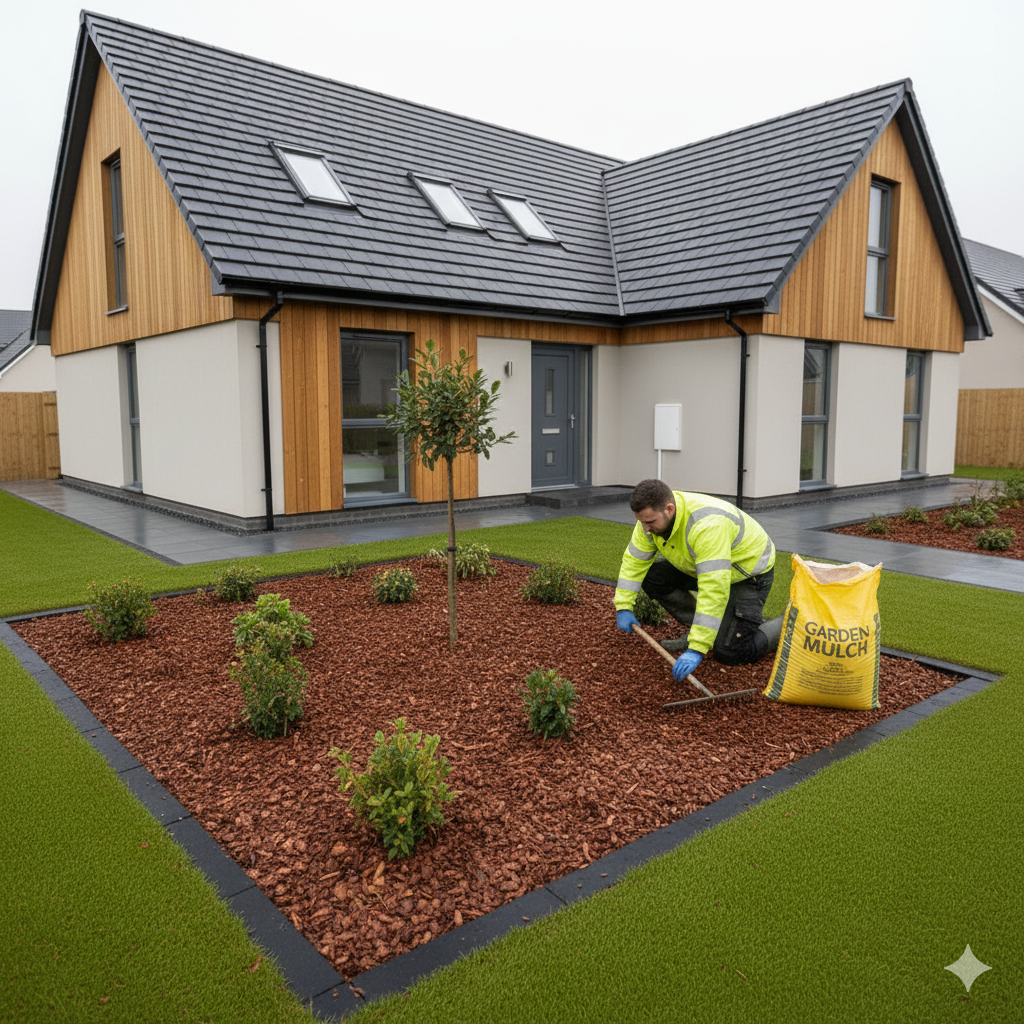 Bark mulch supplied & installed